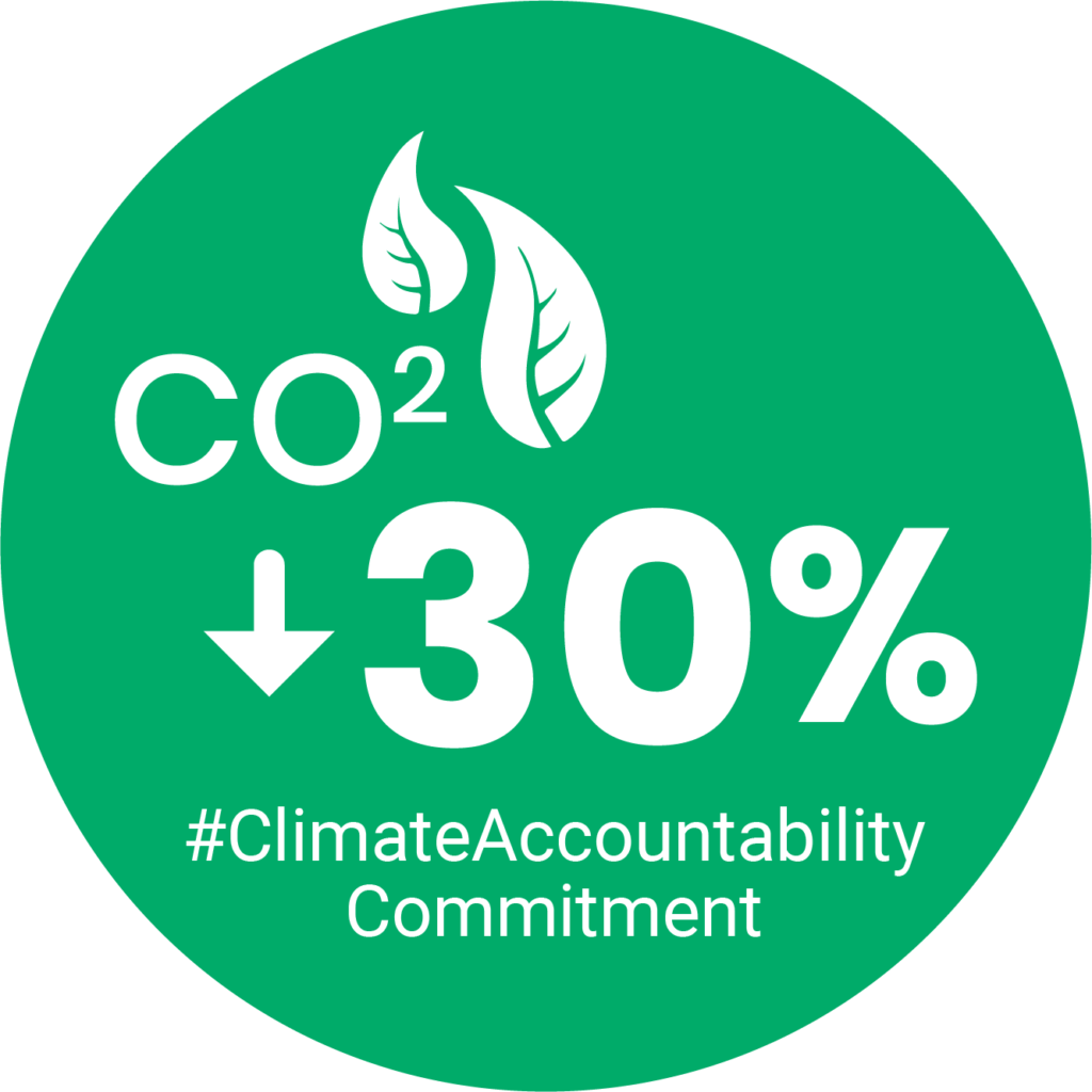 #ClimateAccountability Commitment to reduce 30% of our carbon emission by 2030