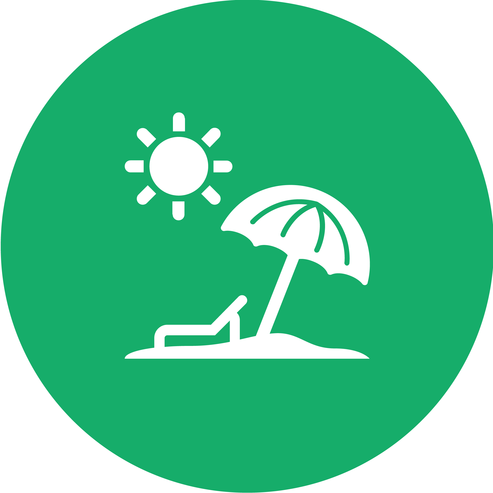 Icon of a sun and a beach chair